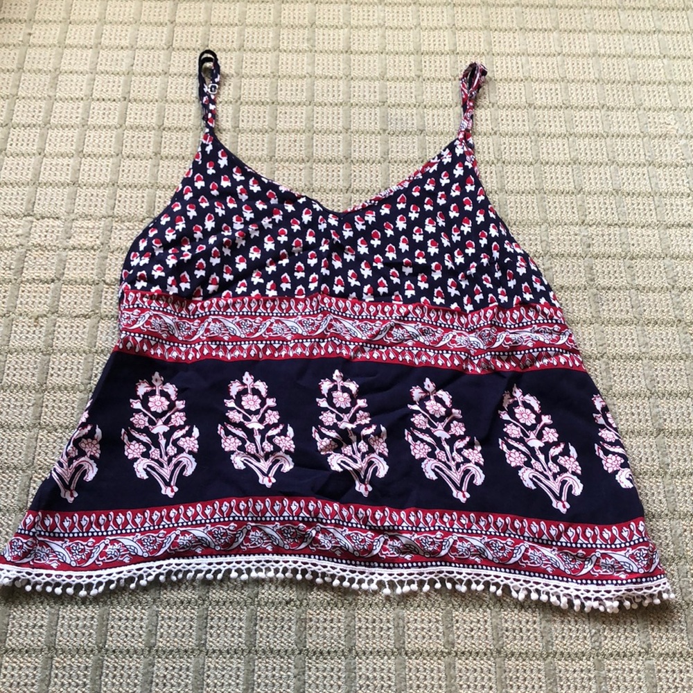 Aqua Red, white, blue tank